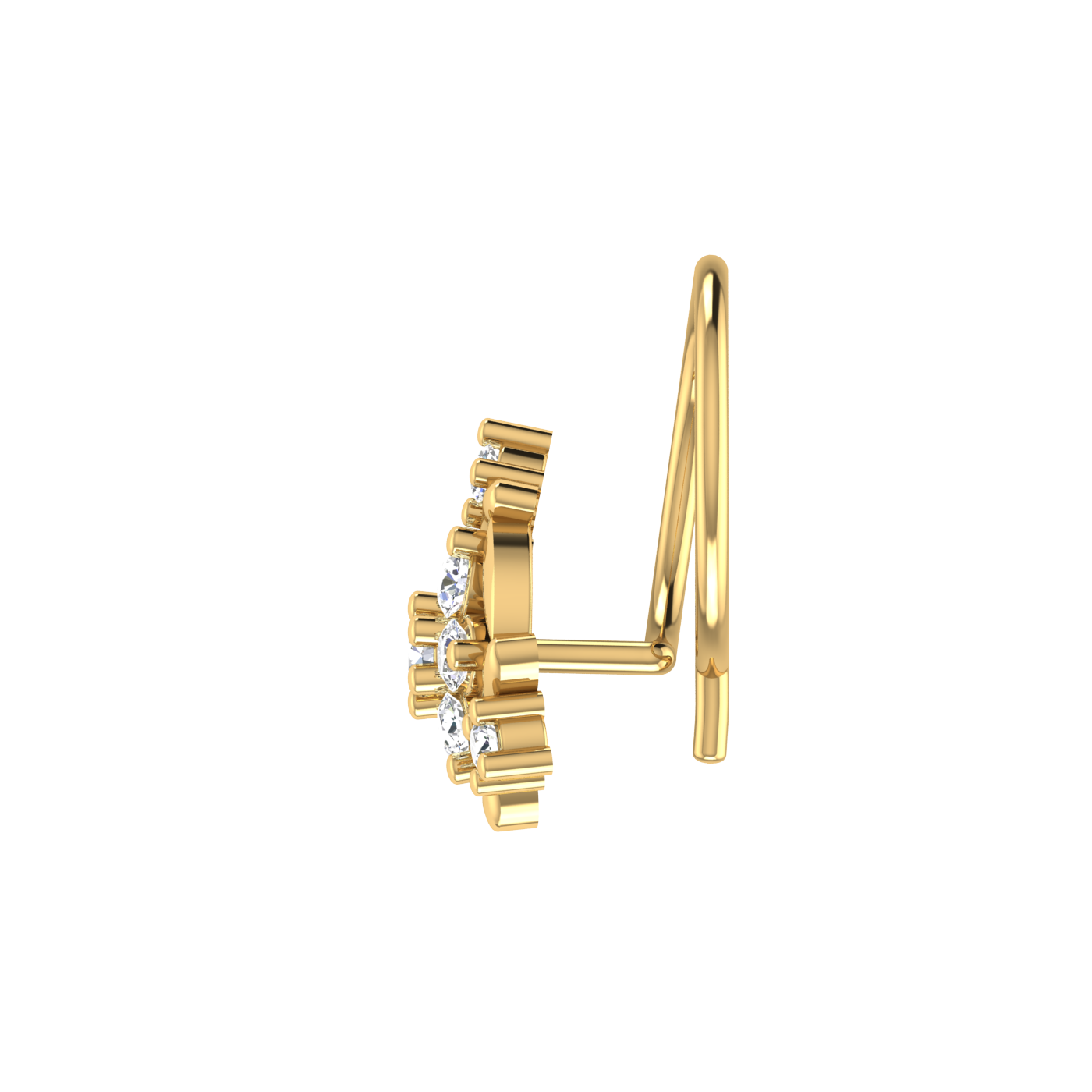 0.12 Carat Natural Diamond Nose Pin - HI Color, VS-SI Clarity.